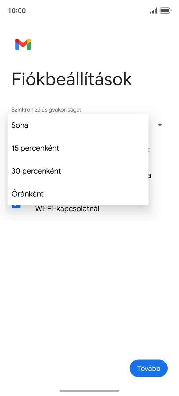 Válaszd ki a kívánt beállítást.