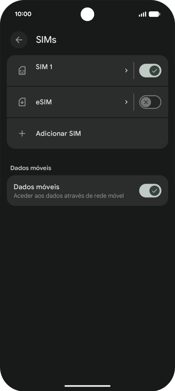 Prima o plano pretendido.