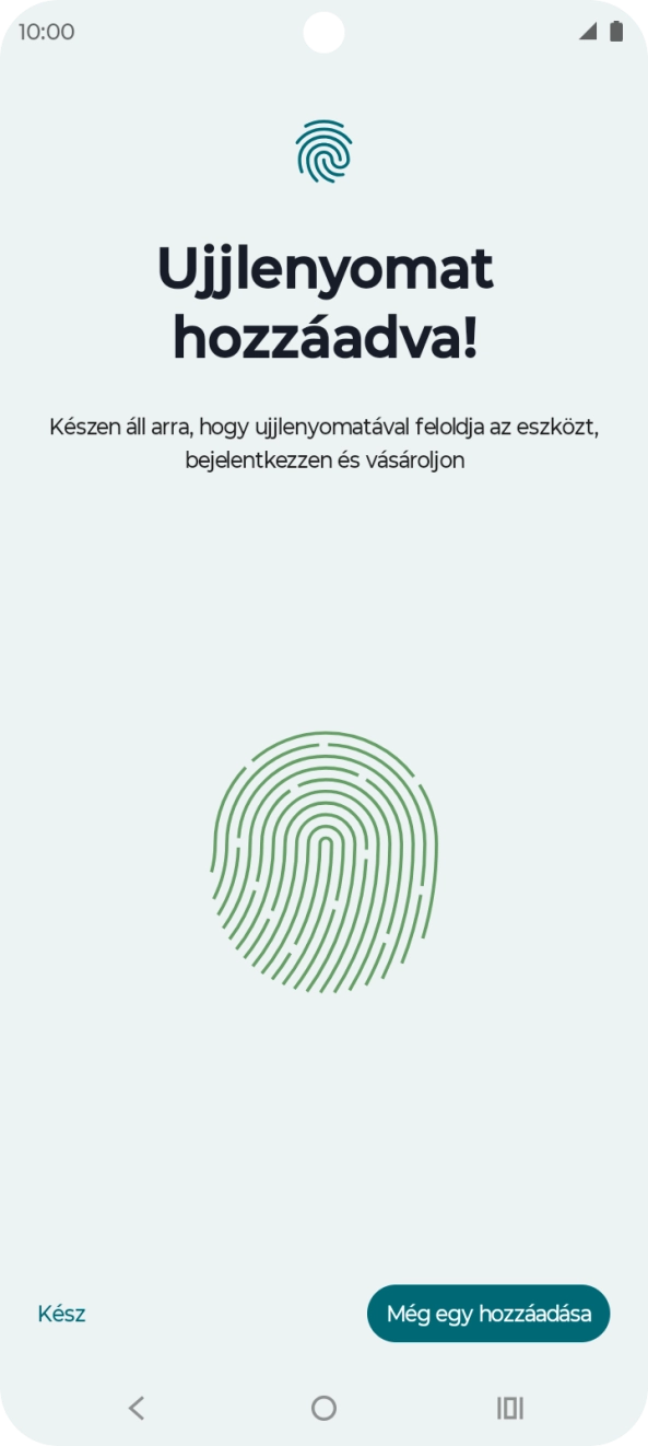 Válaszd a Kész lehetőséget.