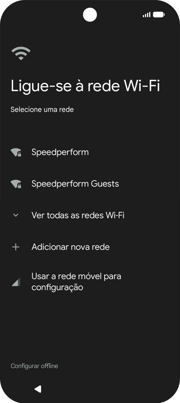 Prima a rede Wi-Fi pretendida.