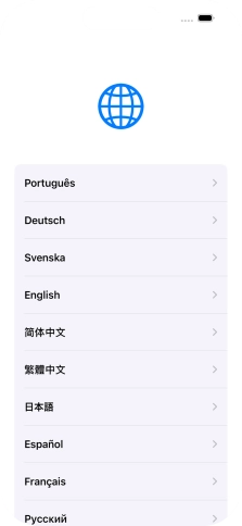 Prima o idioma pretendido.