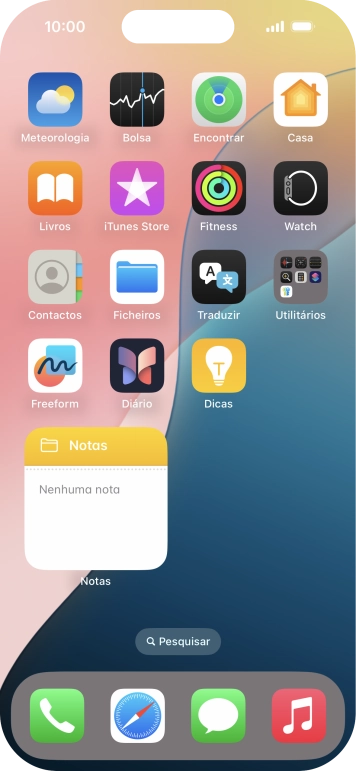 Se utilizar uma pilha de widgets: Deslize o dedo para cima ou para baixo na pilha para escolher o widget pretendido.