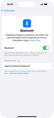 Prima o dispositivo Bluetooth pretendido e siga as indicações no ecrã para emparelhar o dispositivo pretendido com o telefone.