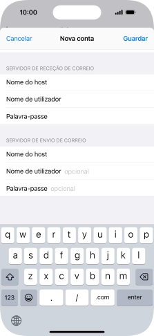 Prima Nome de utilizador e introduza o nome de utilizador da sua conta de e-mail na Vodafone.