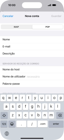 Prima Nome de utilizador e introduza o nome de utilizador da sua conta de e-mail na Vodafone.