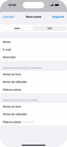Prima Palavra-passe e introduza a password da sua conta de e-mail.