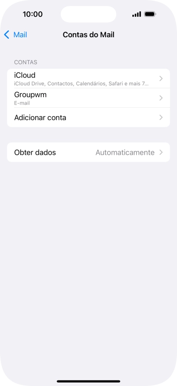 Prima o nome na conta de e-mail que acabou de criar.