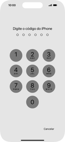 Utilize o código de bloqueio de telefone que criou. A app está agora bloqueada.
