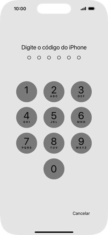 Utilize o código de bloqueio de telefone que criou. A app está agora bloqueada.