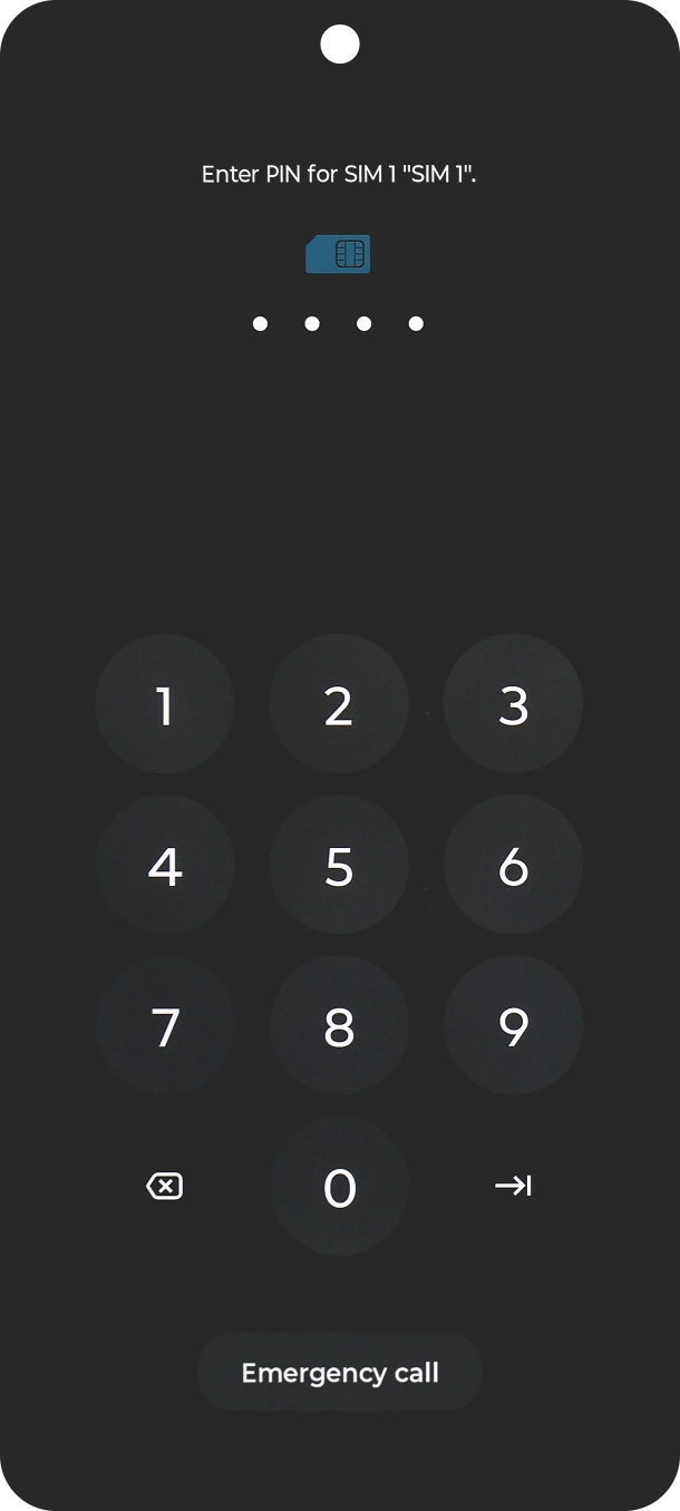 If you're asked to key in your PIN, do so and press arrow right.