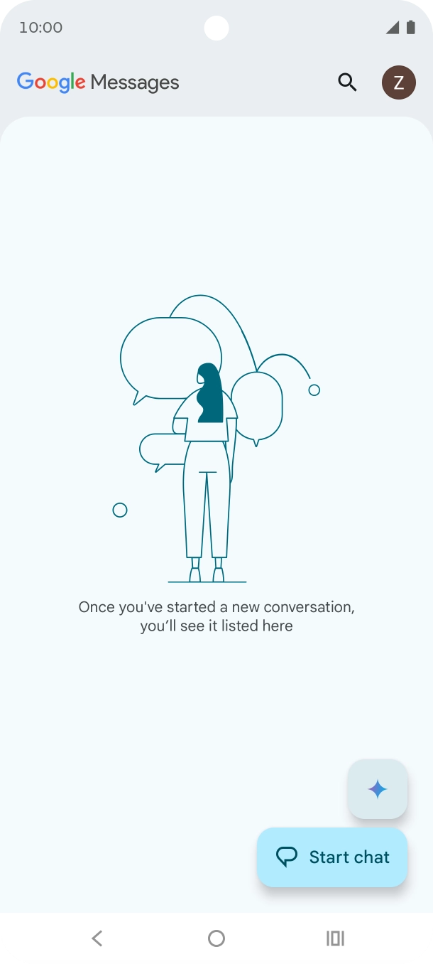 Press the profile icon.