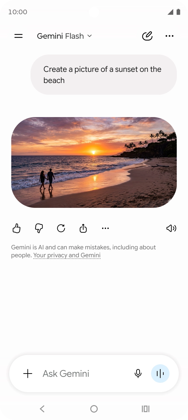 You can also ask Gemini to generate a picture based on your description.