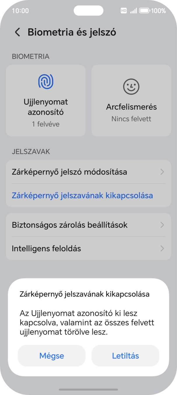 Válaszd a Letiltás lehetőséget.