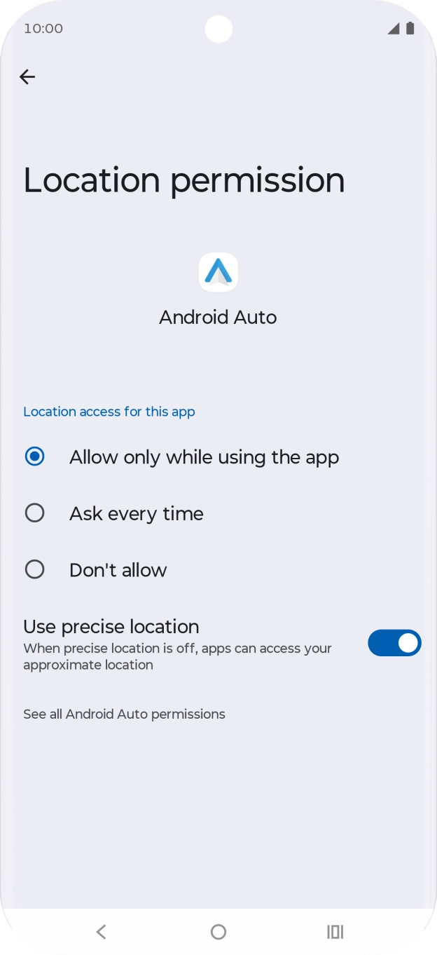 Press the required setting to turn the function on or off. Press the required setting to turn the function on or off.