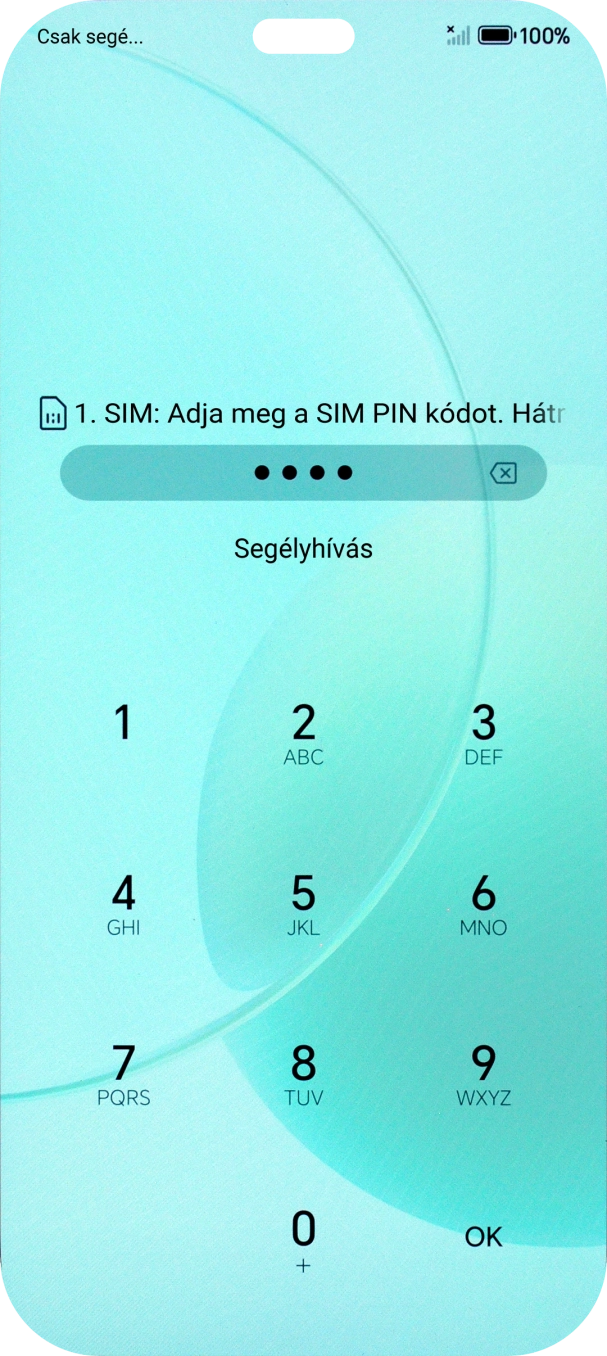 Amennyiben a telefon kéri, írd be a PIN-kódodat, és válaszd az OK lehetőséget.