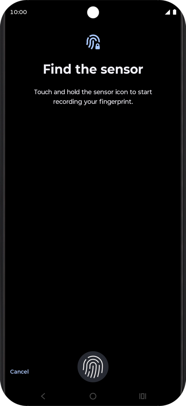 Follow the instructions on the screen to create the phone lock code using your fingerprint.