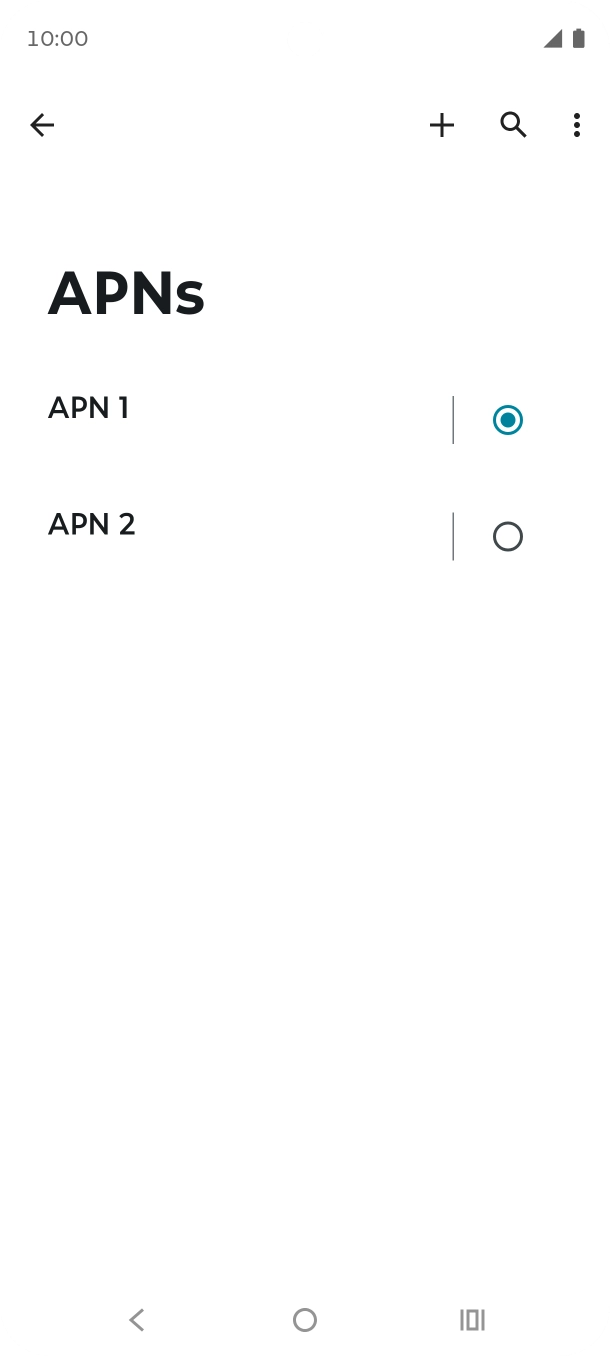 Press the field next to the data connection to activate it. Press the field next to the data connection to activate it.