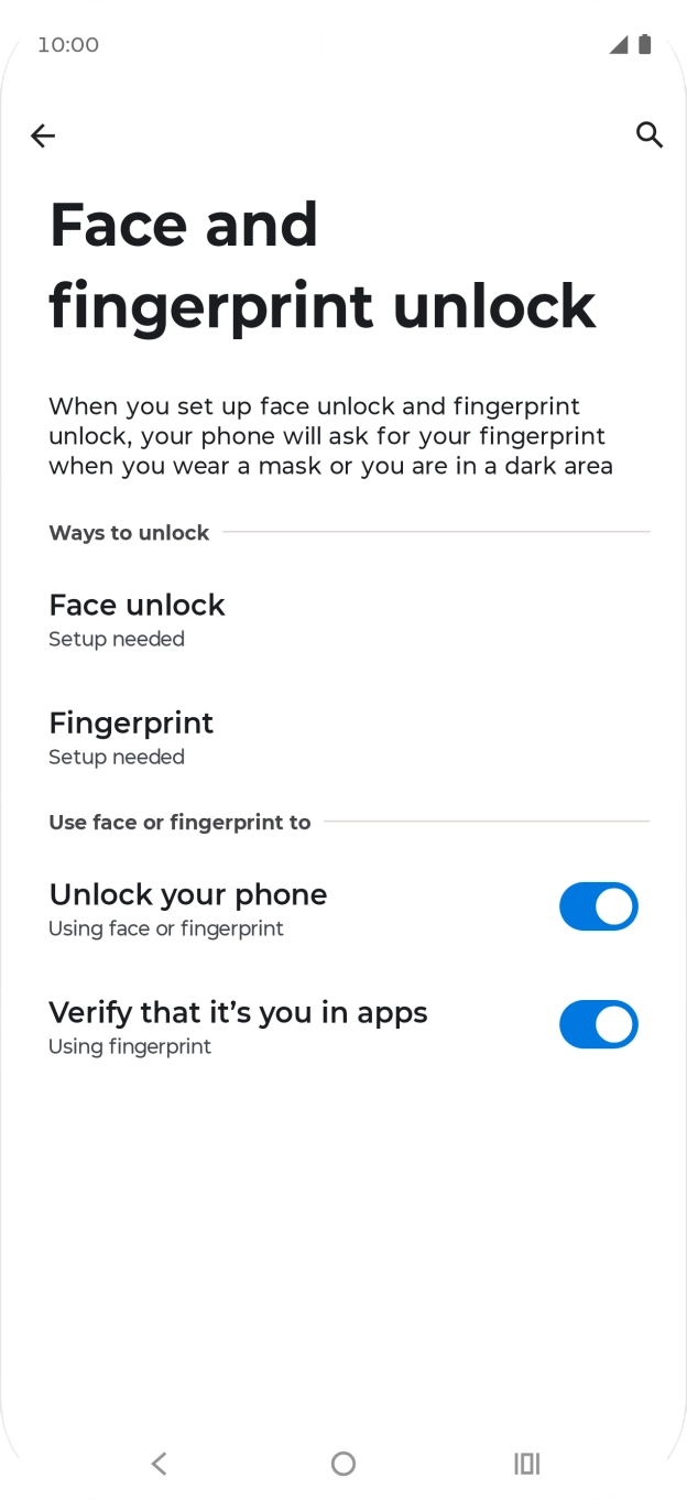 Press Fingerprint.
