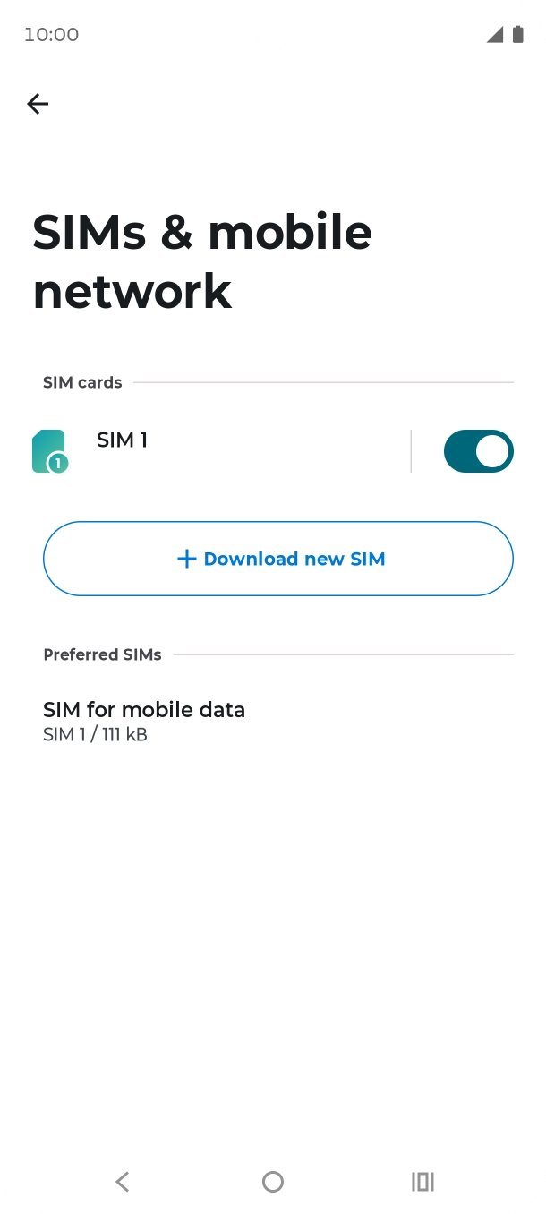 Press Download new SIM.