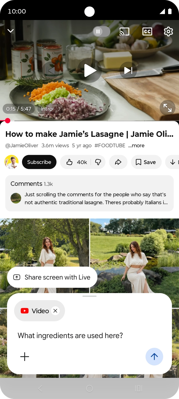 Follow the instructions on the screen to type or speak the required question for the video.