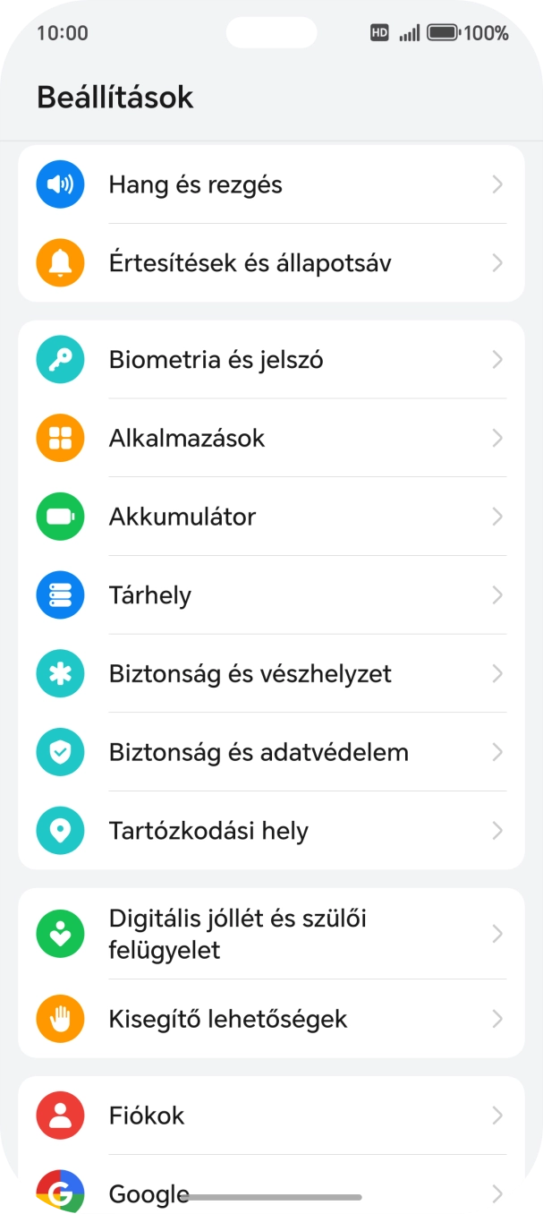 Válaszd a Biztonság és adatvédelem lehetőséget. Válaszd a Biztonság és adatvédelem lehetőséget.