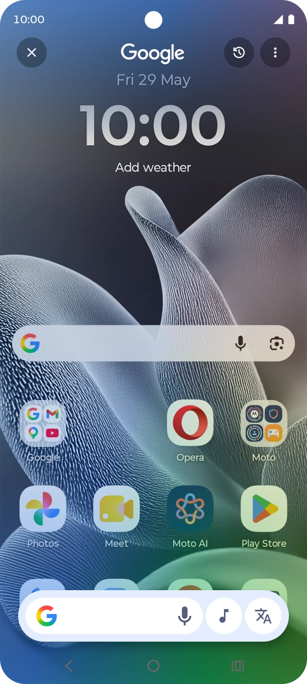 Press the music icon and wait for the search results.