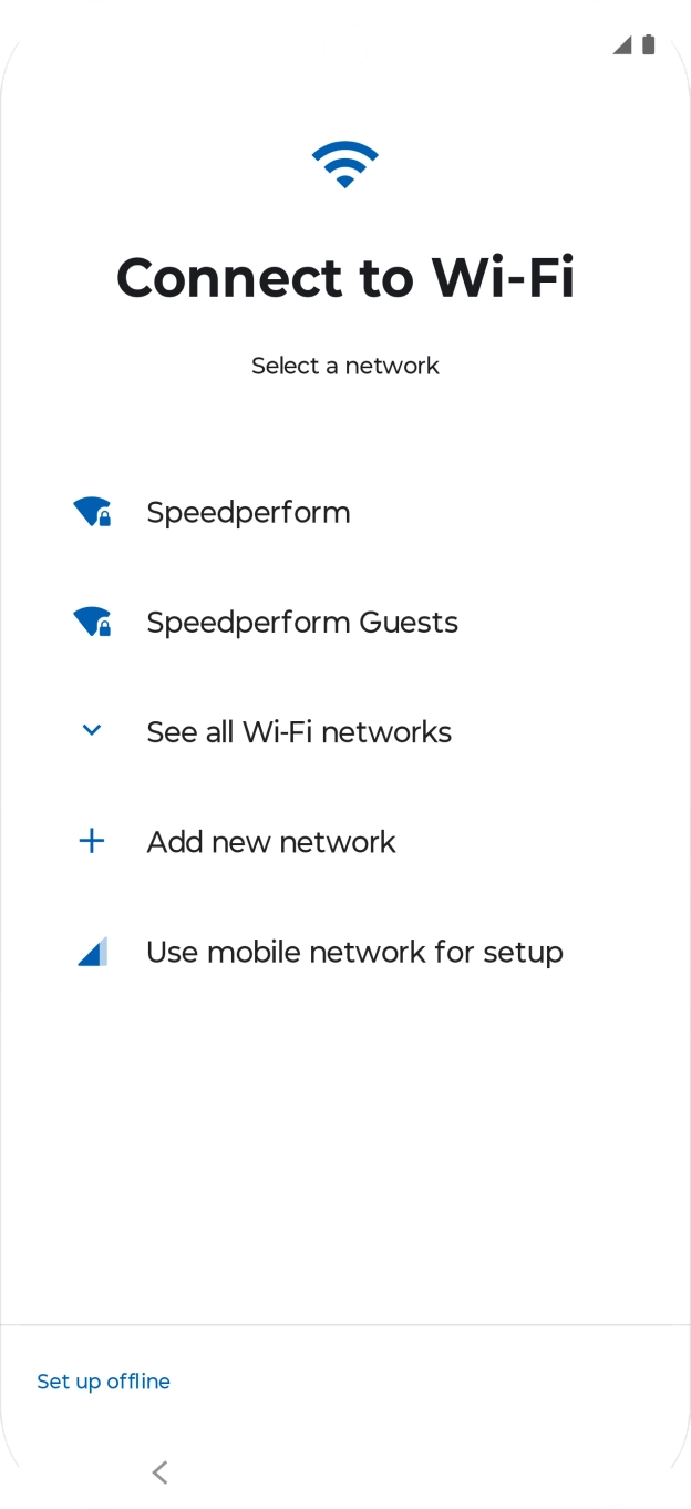 Press the required Wi-Fi network.