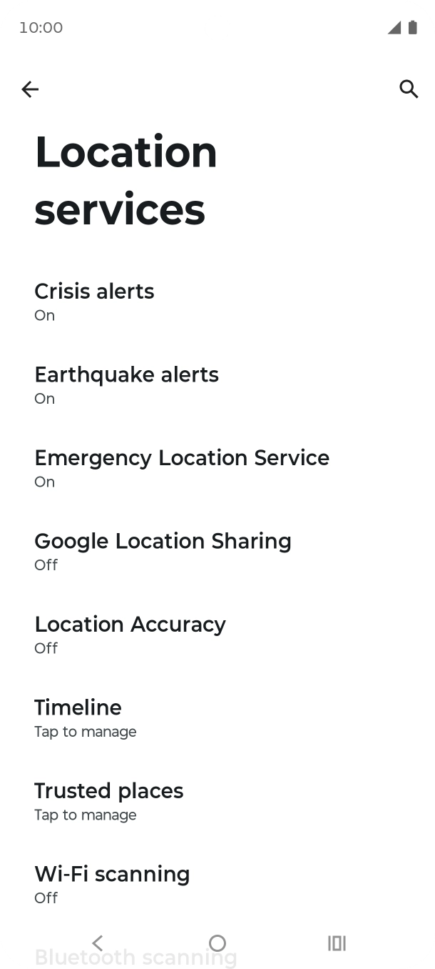 Press Location Accuracy.