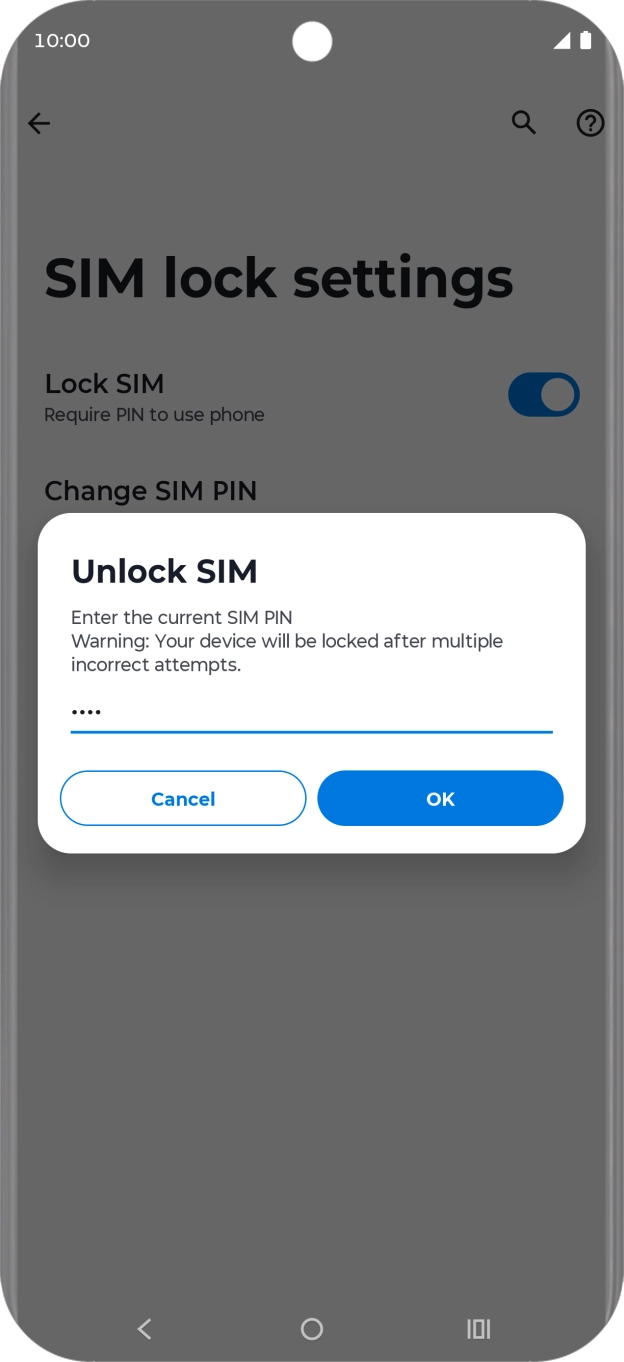 Key in your PIN and press OK.