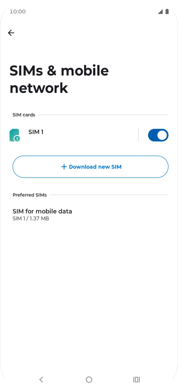 Press Download new SIM. Press Download new SIM.