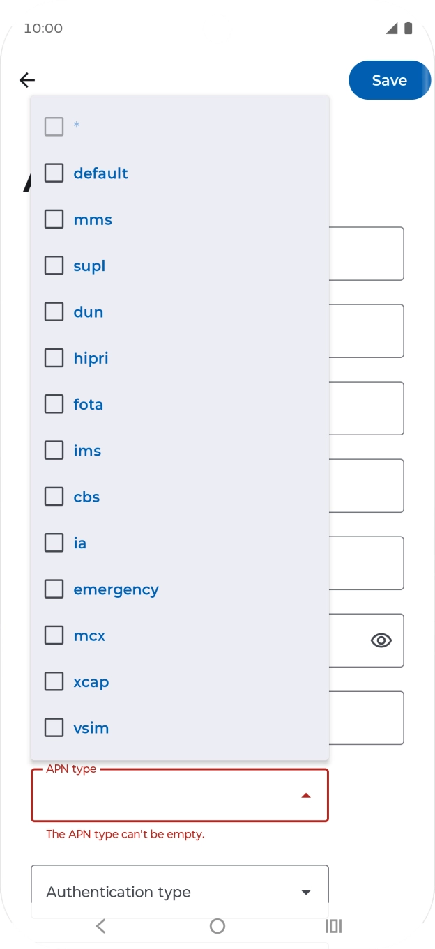 Press default to turn on the setting.