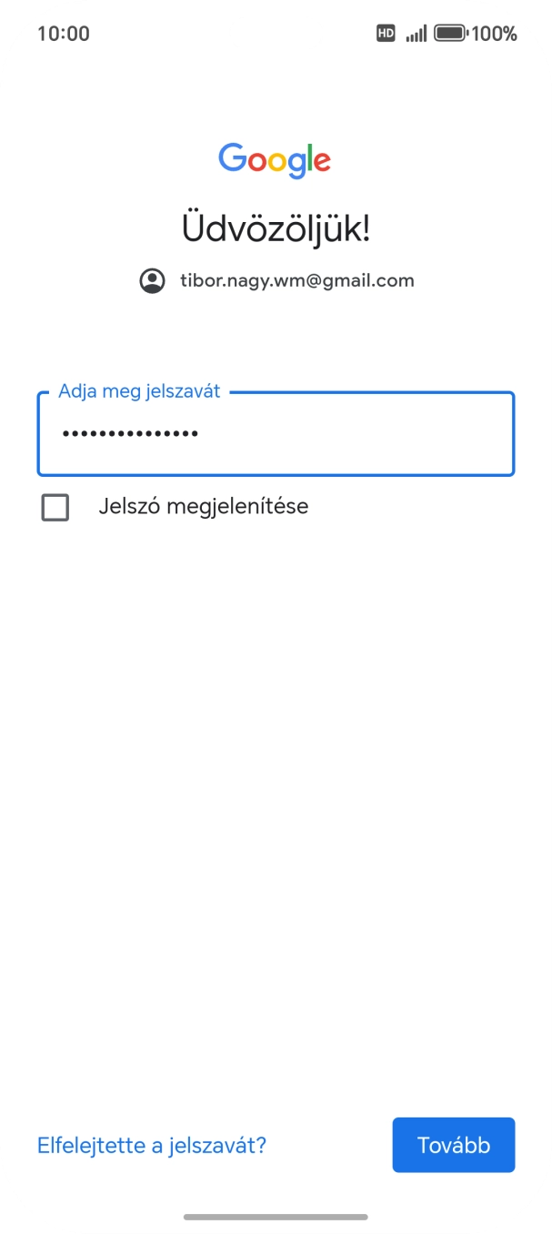 Válaszd a Tovább lehetőséget.