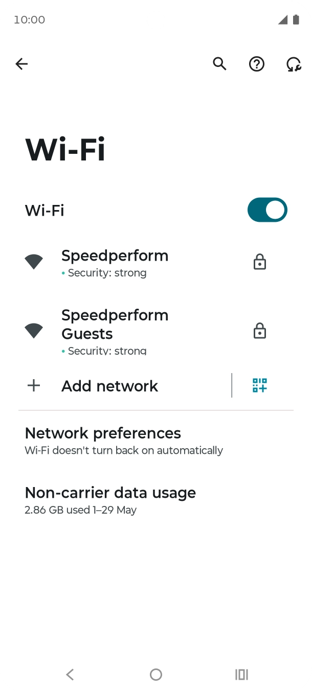 Press the required Wi-Fi network. Press the required Wi-Fi network.