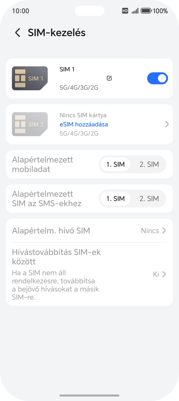 Válaszd az eSIM hozzáadása lehetőséget.