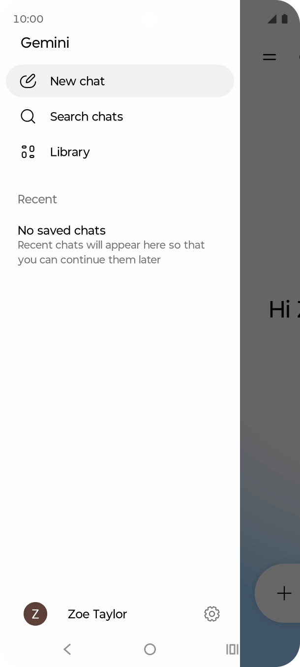 Press the profile icon.