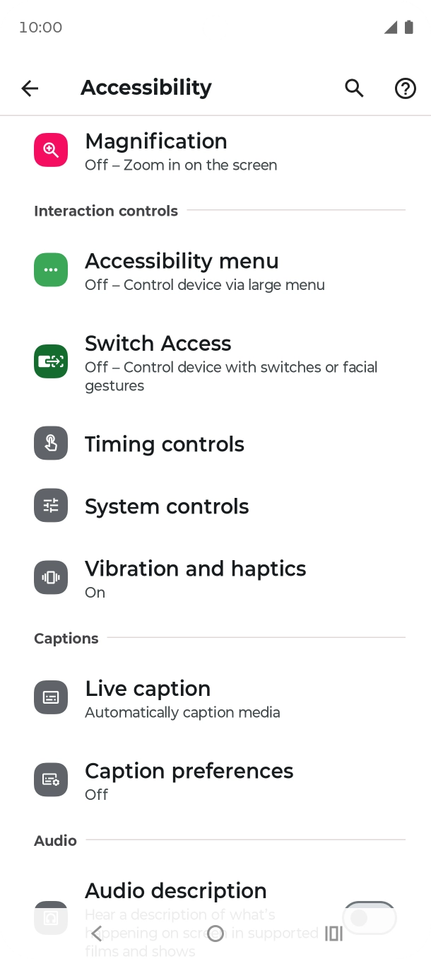 Press the required category below 
