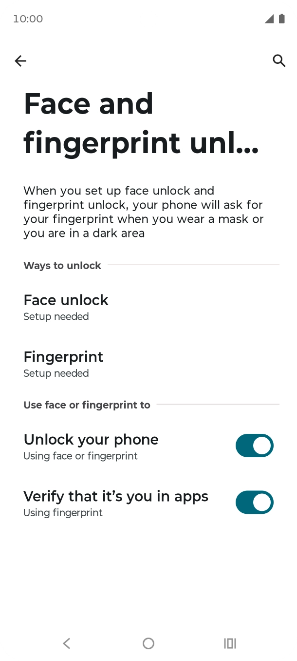 Press Fingerprint.