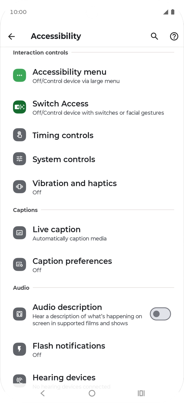 Press the required category below 