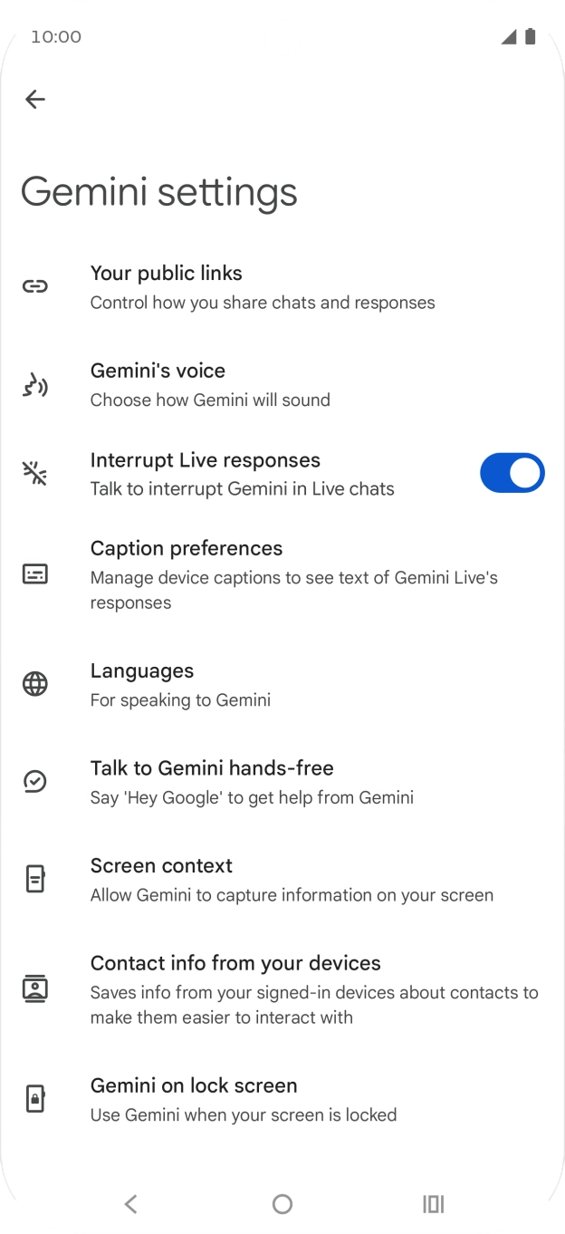 Follow the instructions on the screen to select the required settings.