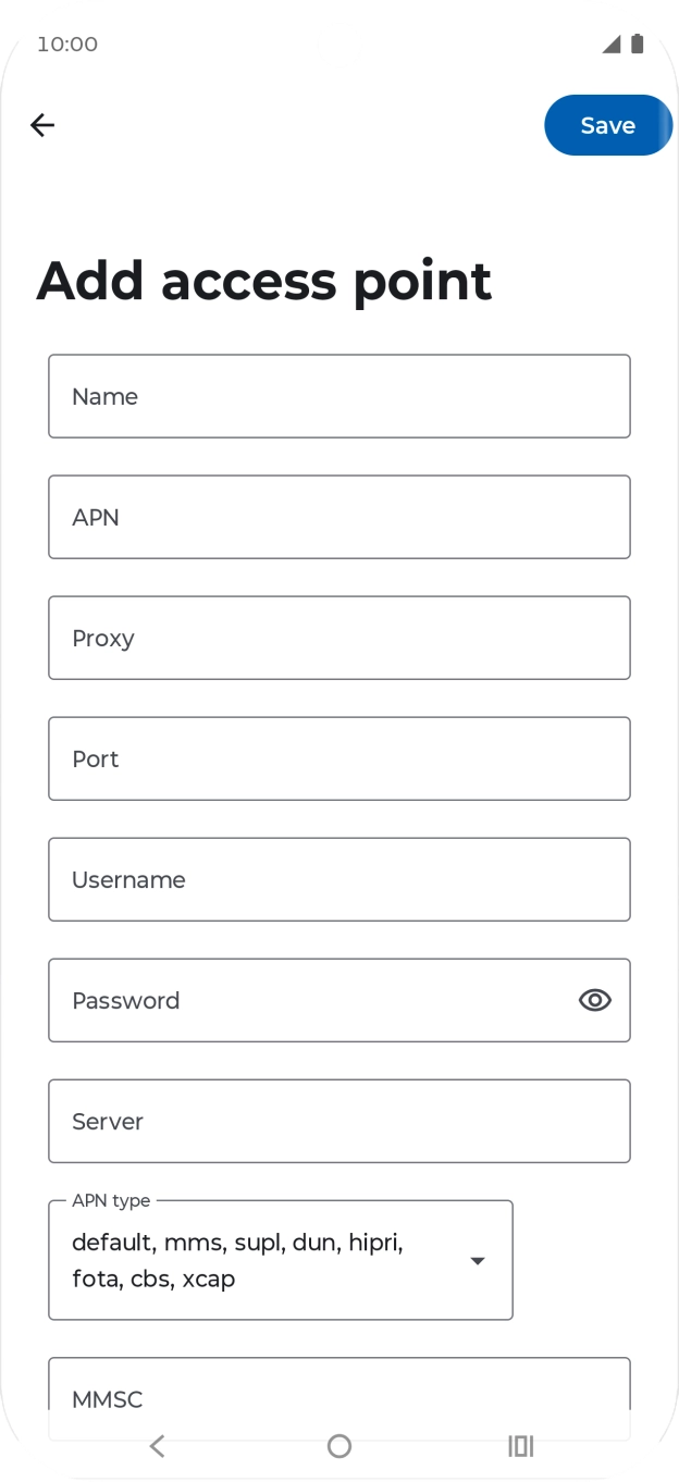 Press Name and key in Telstra Internet.