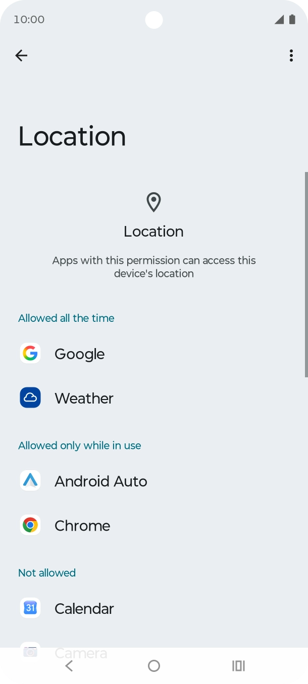 Press the required app.