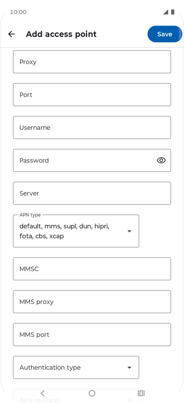 Press the drop down list next to 