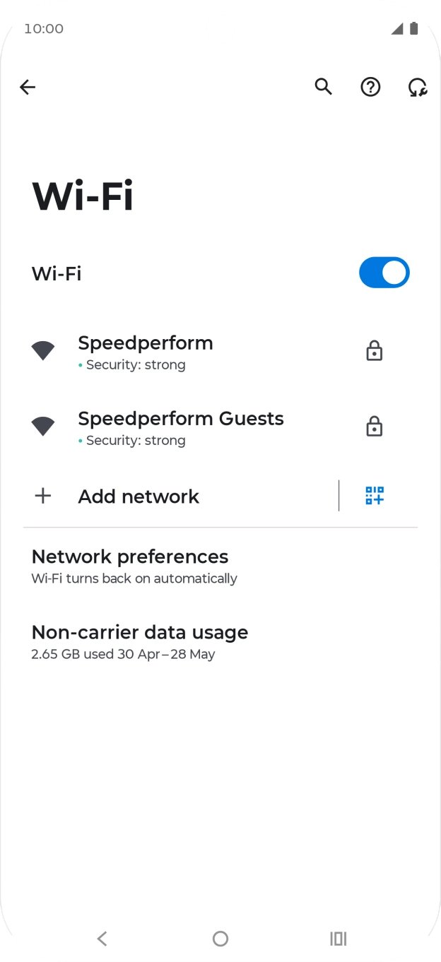 Press the required Wi-Fi network. Press the required Wi-Fi network.