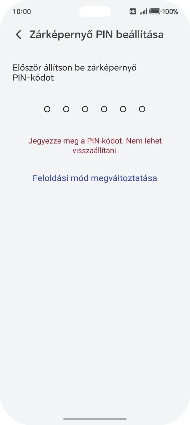 Válaszd a Feloldási mód megváltoztatása lehetőséget.