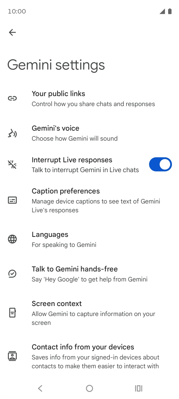 Follow the instructions on the screen to select the required settings.
