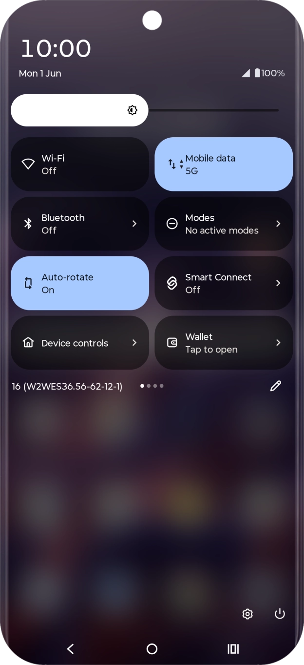 Press the settings icon. Press the settings icon.