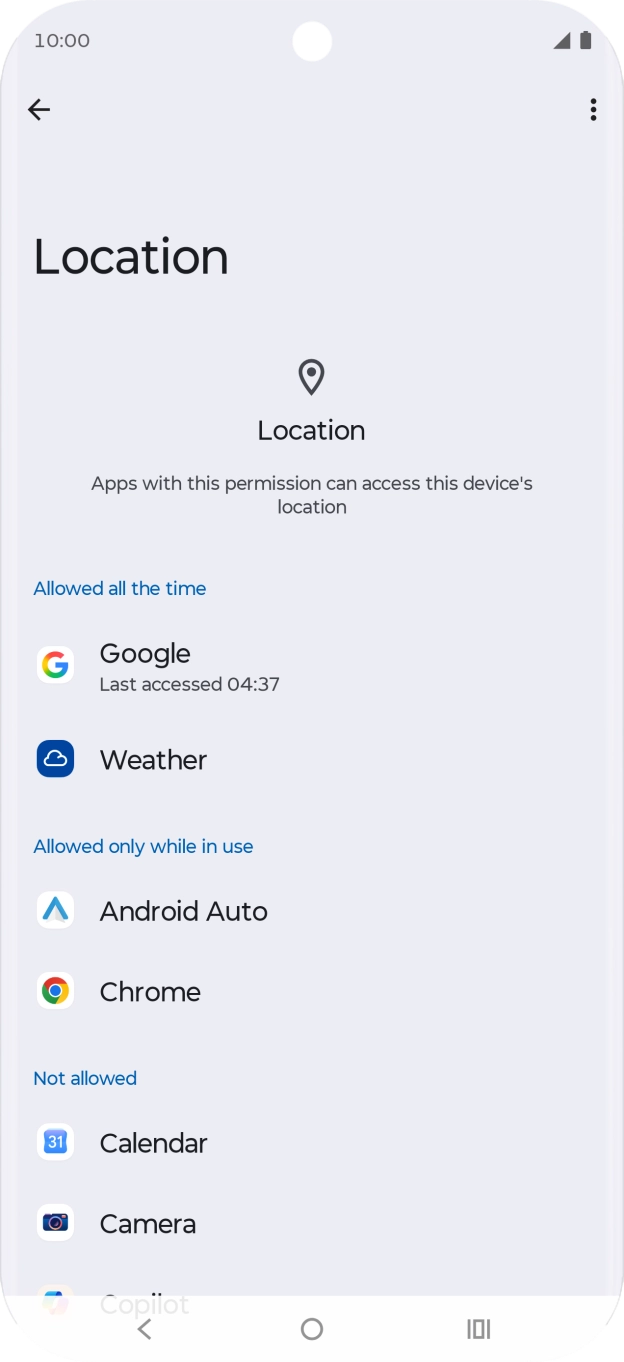 Press the required app. Press the required app.
