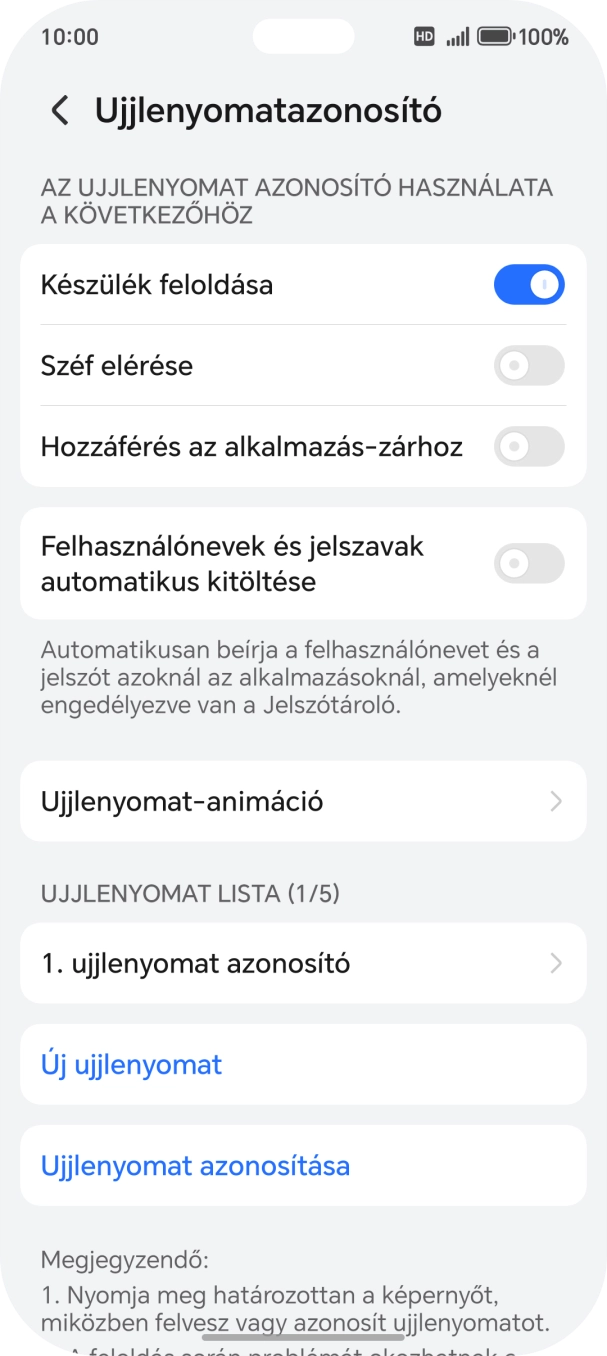Kattints a kívánt beállítások melletti csúszkákra a funkciók be- vagy kikapcsolásához.