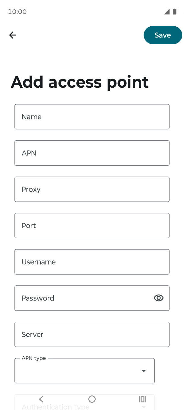 Press Name and key in Telstra Internet. Press Name and key in Telstra Internet.