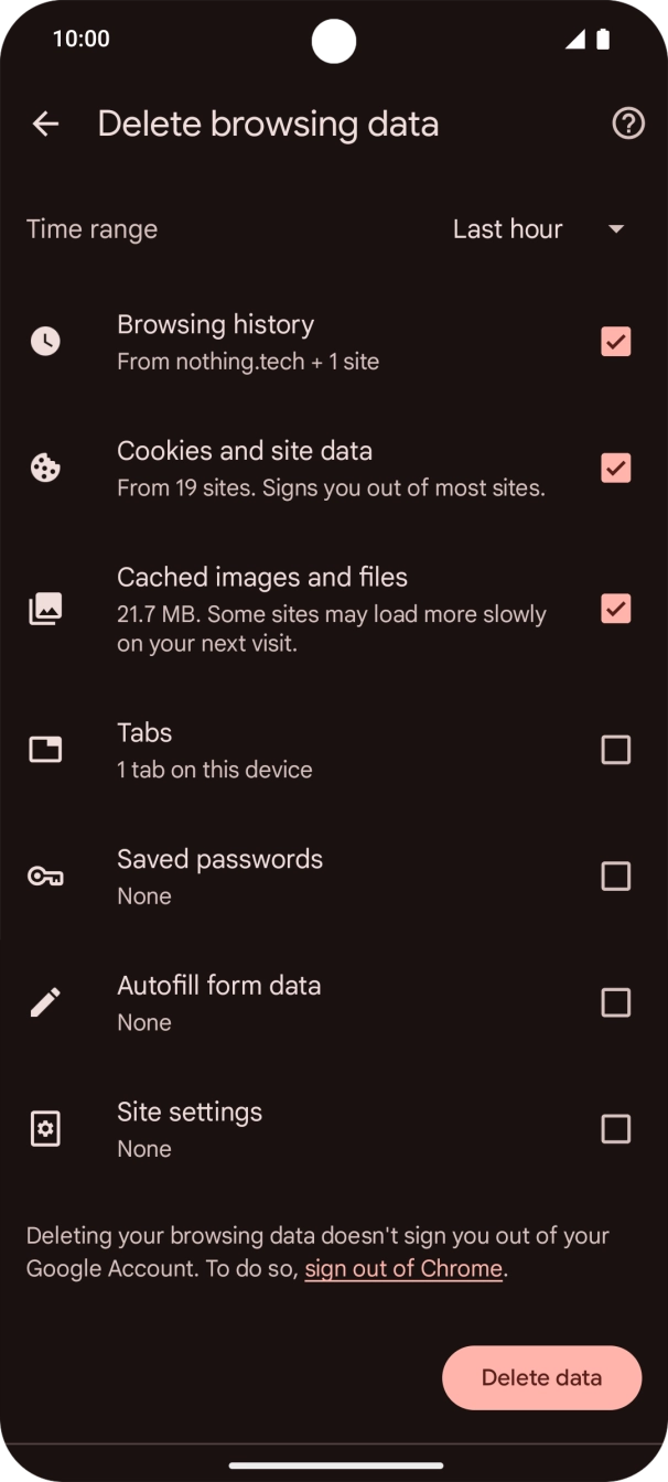 Clearing browser data on my mobile phone - Optus